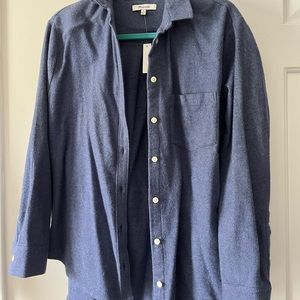 Blue women’s flannel button up